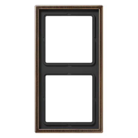 Frame 2-gang, antique brass