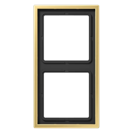 Frame 2-gang, classic brass