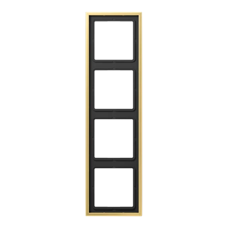 Frame 4-gang, classic brass