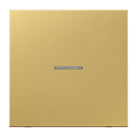 Rocker 1-gang, with lens, classic brass