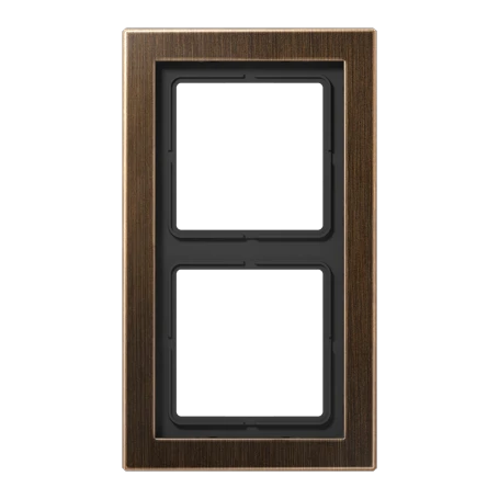 Frame 2-gang, antique brass