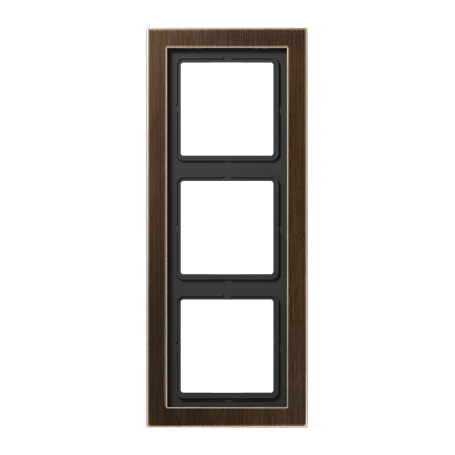 Frame 3-gang, antique brass