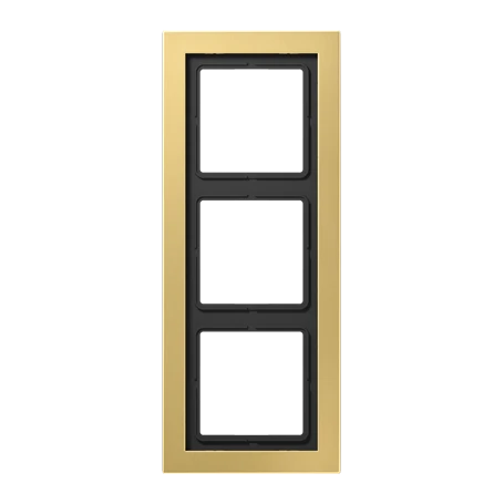 Frame 3-gang, classic brass
