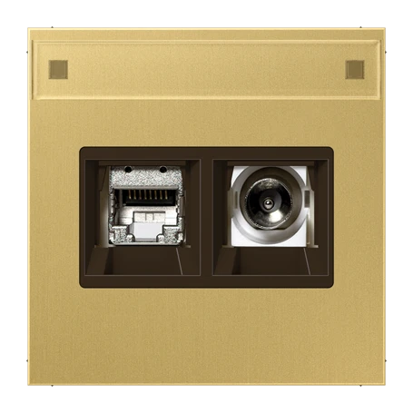 Smart TV socket, classic brass