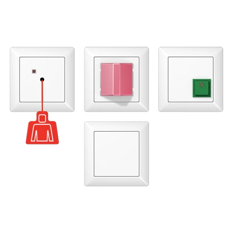 Conjunto de chamadas de emergência, branco