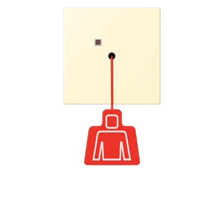 Pulsante a tirante, blanc (32001)