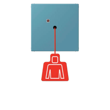 Pulsante a tirante, céruléen vif (32031)