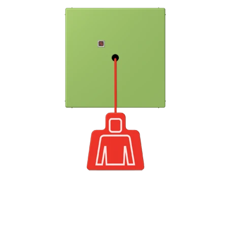 Pulsante a tirante, vert 31 (32051)