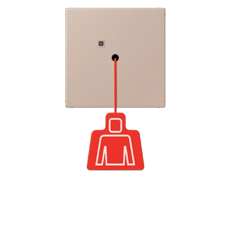 Pulsante a tirante, ombre brûlée claire (32131)