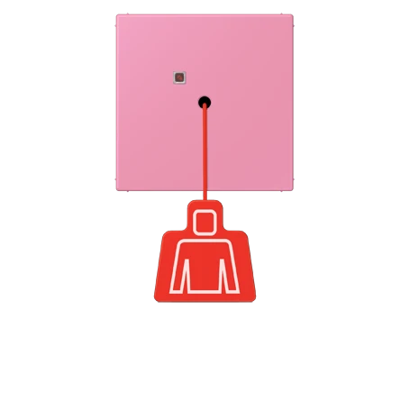 Pulsante a tirante, rose vif (4320C)