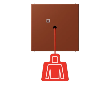 Pulsante a tirante, terre sienne brûlée 59 (4320D)