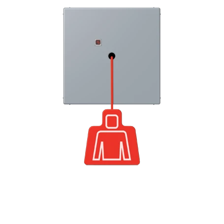 Pulsante a tirante, gris clair 59 (4320O)