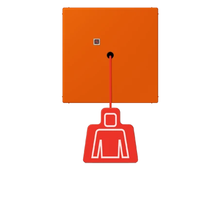 Pulsante a tirante, orange vif (4320S)