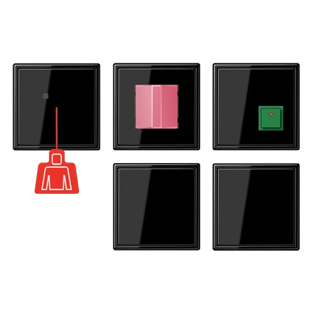 Conjunto de chamadas de emergência com UPS, preto