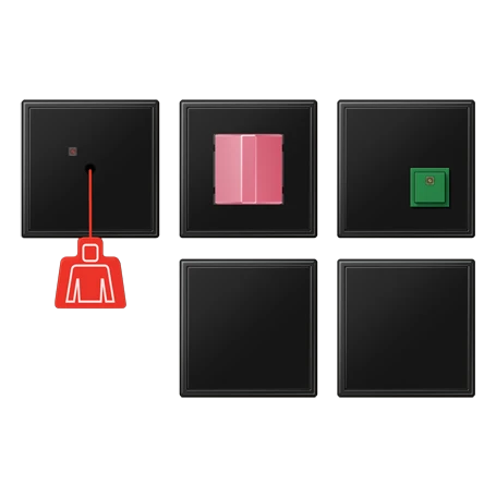 Conjunto de chamadas de emergência com UPS, preto mate