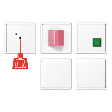 Conjunto de chamadas de emergência com UPS, branco mate