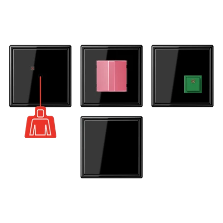 Conjunto de chamadas de emergência, preto