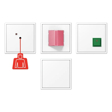 Conjunto de chamadas de emergência, branco mate