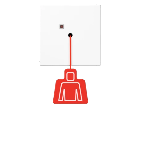 Pull cord push-button, white