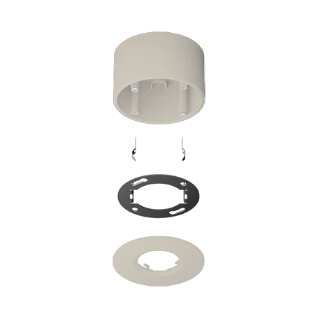 Aufputz-Set für KNX Präsenzmelder / Automatikschalter, Thermoplast lackiert, Edelstahl