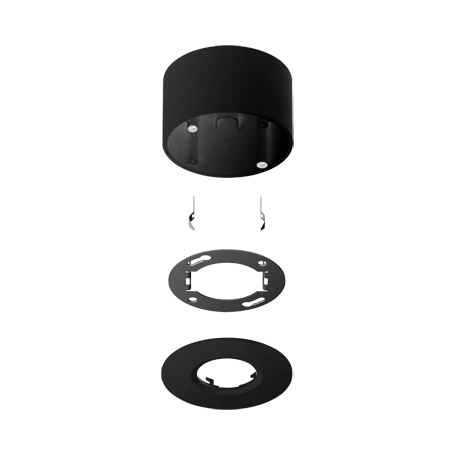 Aufputz-Set für KNX Präsenzmelder / Automatikschalter, Thermoplast lackiert, graphitschwarz matt