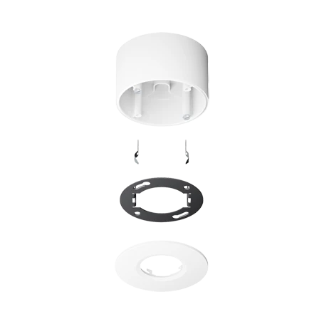 Aufputz-Set für KNX Präsenzmelder / Automatikschalter, Thermoplast lackiert, schneeweiß matt