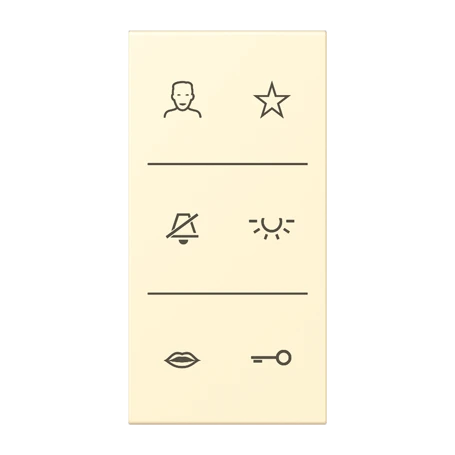 Symbol cover video 3-gang, F50, blanc (32001)