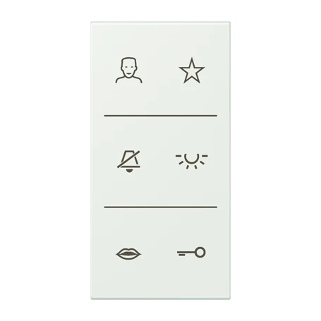 Symbol cover video 3-gang, F50, outremer gris (32024)