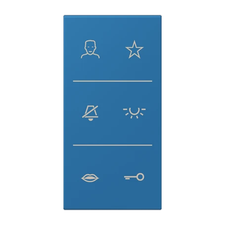 Symbol cover video 3-gang, F50, bleu céruléen 31 (32030)