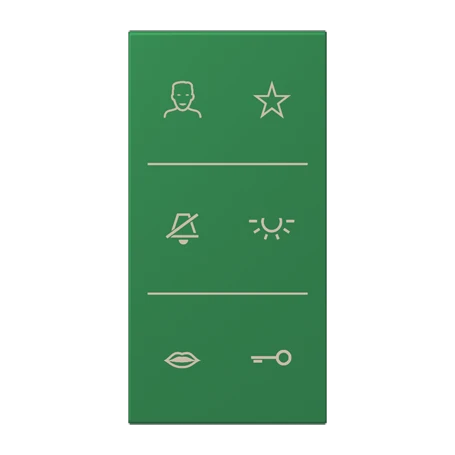 Symbol cover video 3-gang, F50, vert foncé (32050)