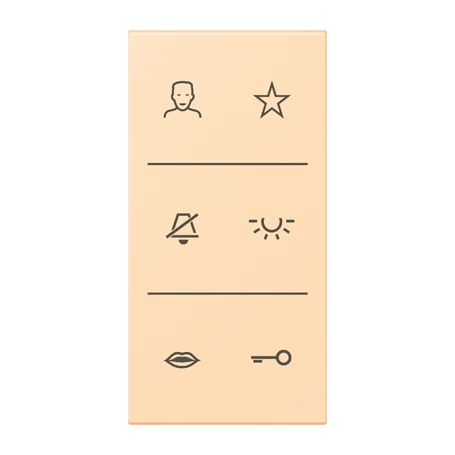 Symbol cover video 3-gang, F50, ocre (32060)