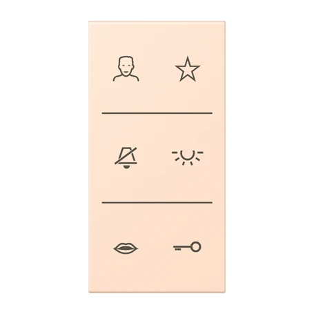 Symbol cover video 3-gang, F50, rose pâle (32091)