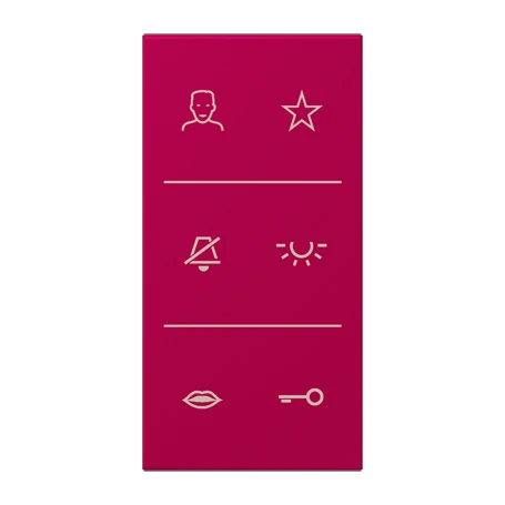 Symbol cover video 3-gang, F50, rouge rubia (32101)