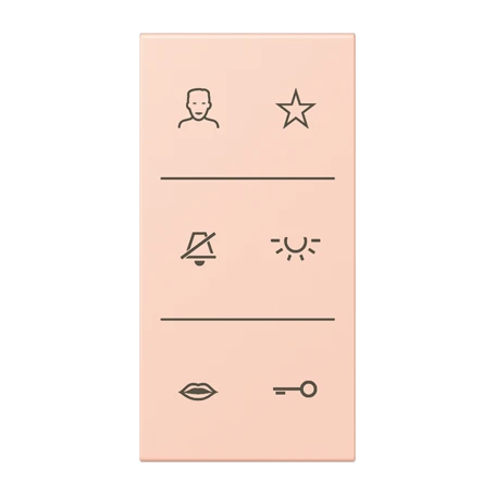 Symbol cover video 3-gang, F50, l’ocre rouge clair (32112)