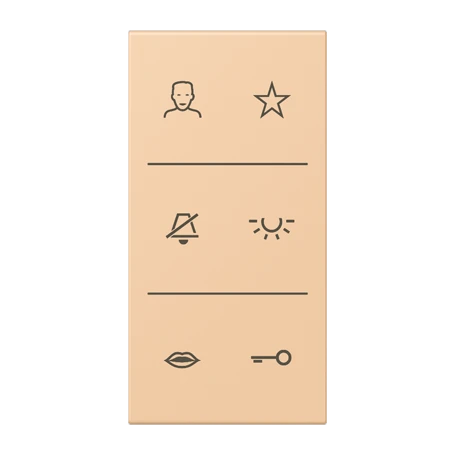 Symbol cover video 3-gang, F50, terre sienne claire 31 (32122)