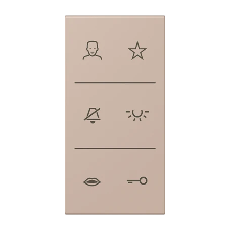 Symbol cover video 3-gang, F50, ombre brûlée claire (32131)