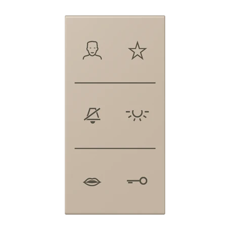 Symbol cover video 3-gang, F50, ombre naturelle claire (32142)