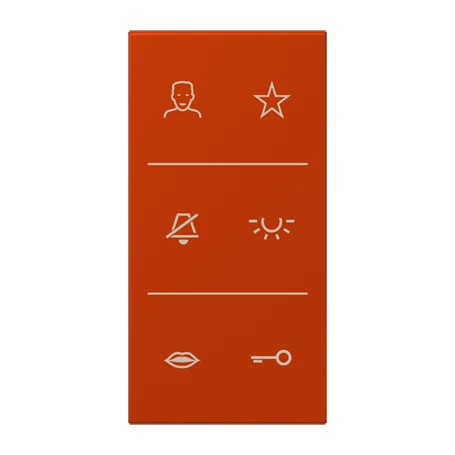 Symbol cover video 3-gang, F50, rouge vermillon 59 (4320A)