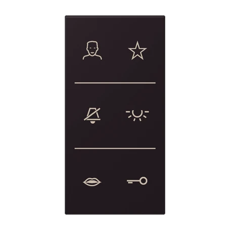 Symbol cover video 3-gang, F50, noir d'ivoire (4320E)