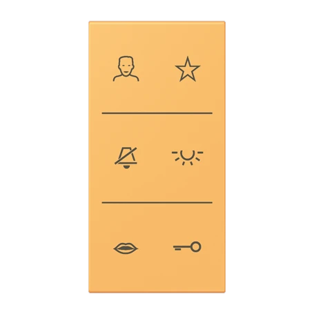 Symbol cover video 3-gang, F50, ocre jaune clair (4320L)