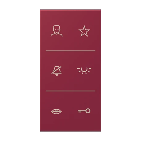 Symbol cover video 3-gang, F50, le rubis (4320M)