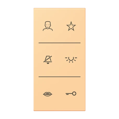 Symbol cover video 3-gang, F50, terre sienne claire 59 (4320P)