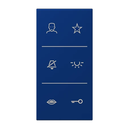 Symbol cover video 3-gang, F50, bleu outremer foncé (4320T)