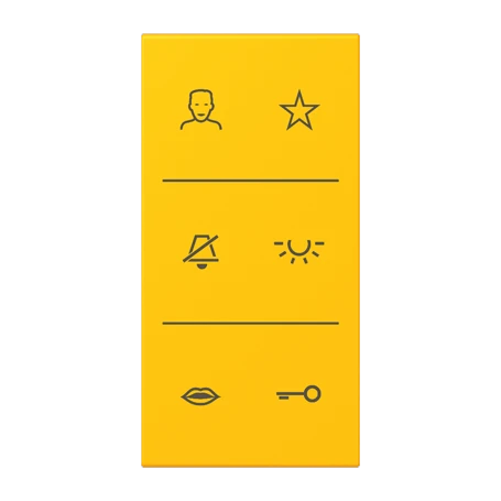 Symbol cover video 3-gang, F50, le jaune vif (4320W)