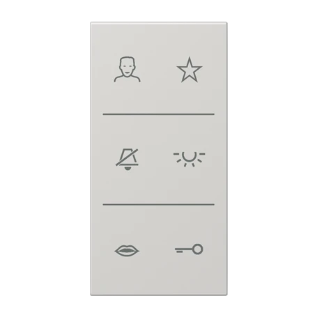 Symbol cover video 3-gang, F50, light grey