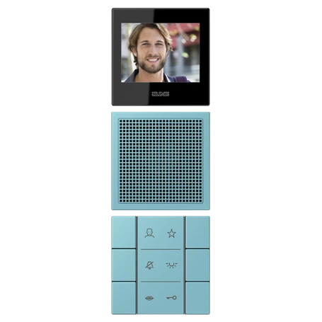 Video indoor station 2.7’’, céruléen moyen (32032)