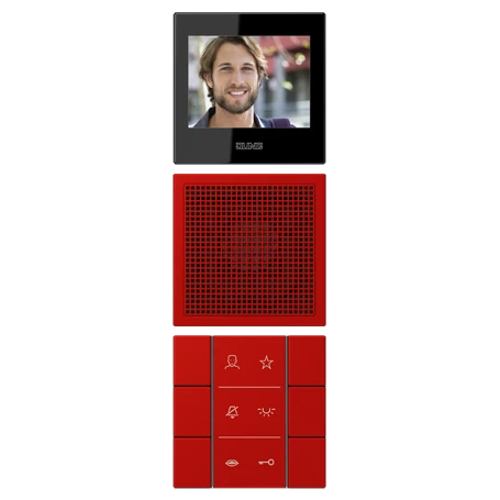 Video indoor station 2.7’’, rouge vermillon 31 (32090)