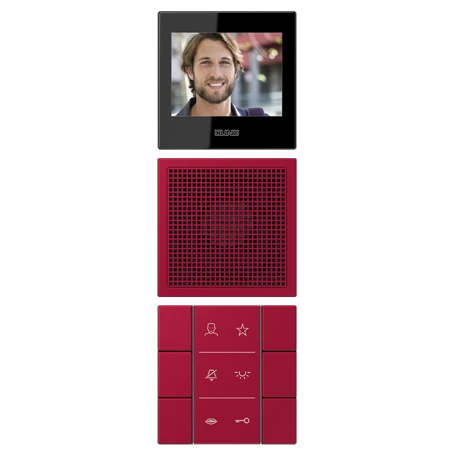 Video indoor station 2.7’’, rouge carmin (32100)