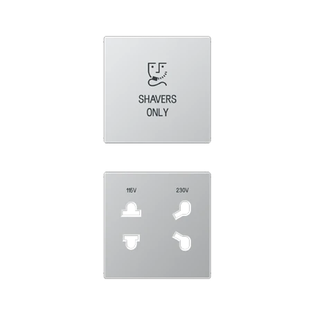 Centre plate, Rasiersteckdose, Shavers only, aluminium