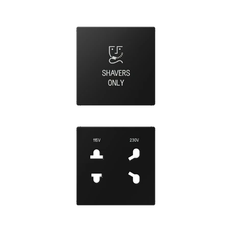 Centre plate, Rasiersteckdose, Shavers only, matt graphite black